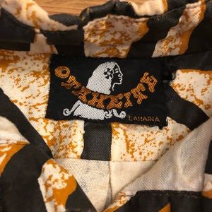 Fantastic Abstract Tribal Print Shirt 60s 70s Vint